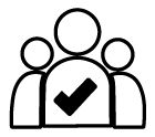 icon of people and a checkbox