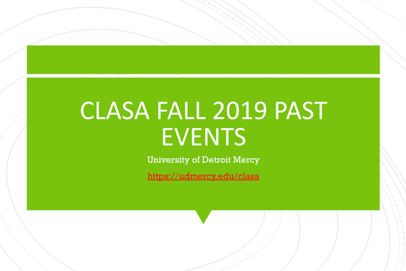 CLASA fall 2019 and winter 2020 past events slideshow
