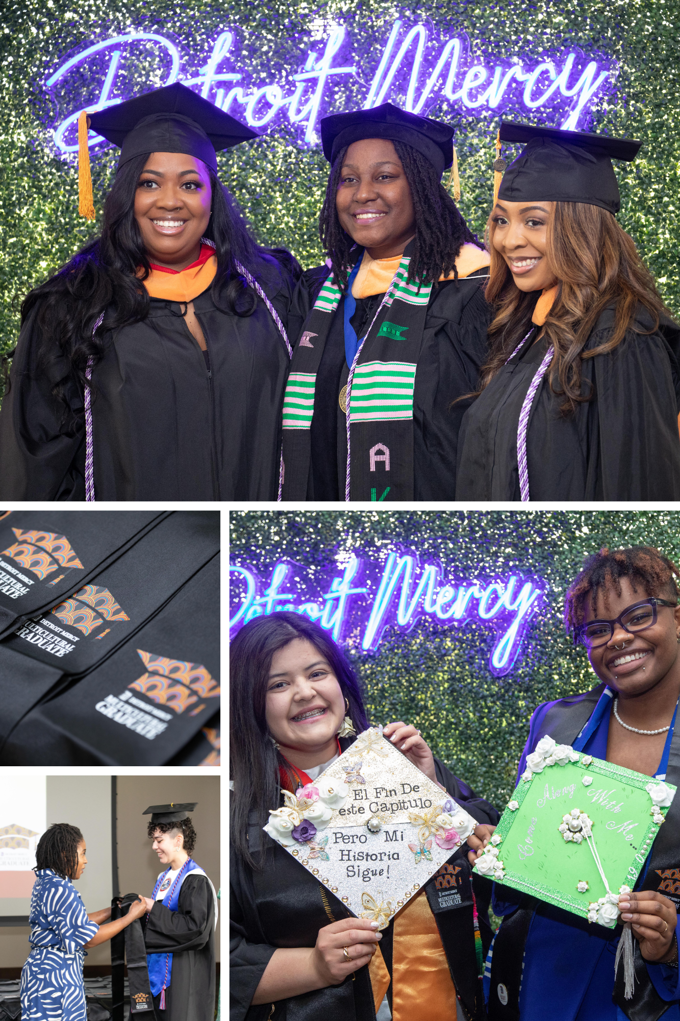Collage of photos from Multicultural Graduate Celebration 2024