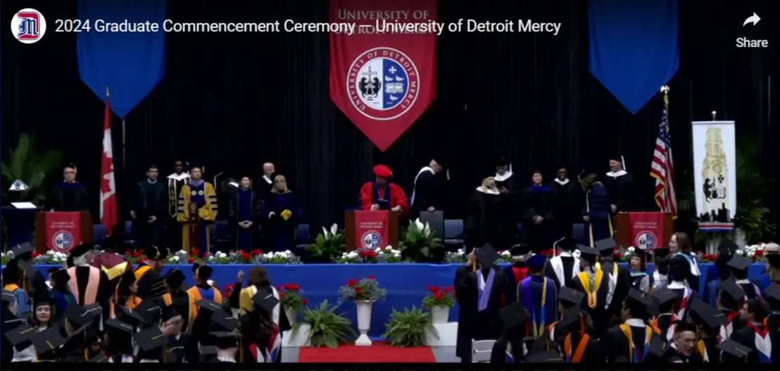 2024 Graduate Commencement Ceremony at University of Detroit Mercy