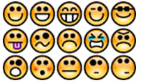 a variety of emoticons