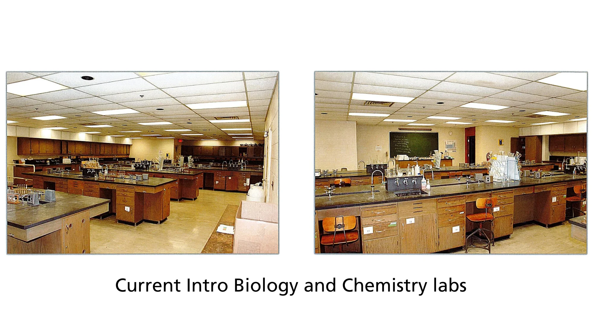 Image of the current introductory biology and chemistry labs in CES